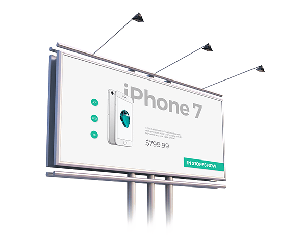 iphone 7 billboard beispiel