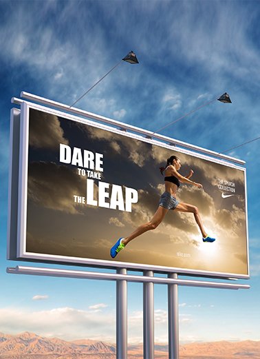 nike dare to take the leap werbetafel