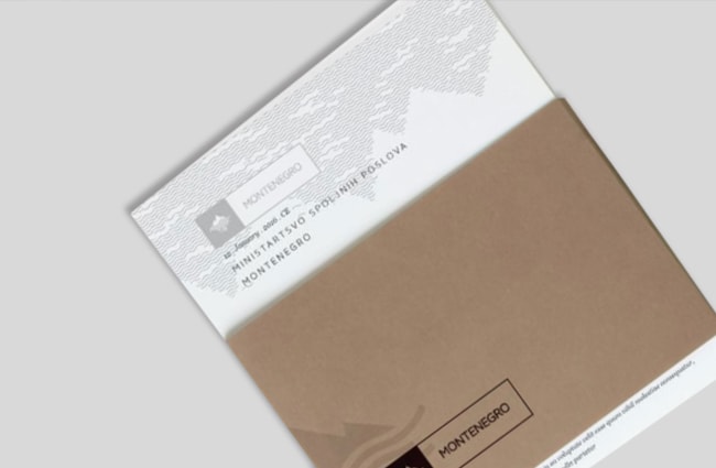 auslandsministerium montenegro broschüren-design