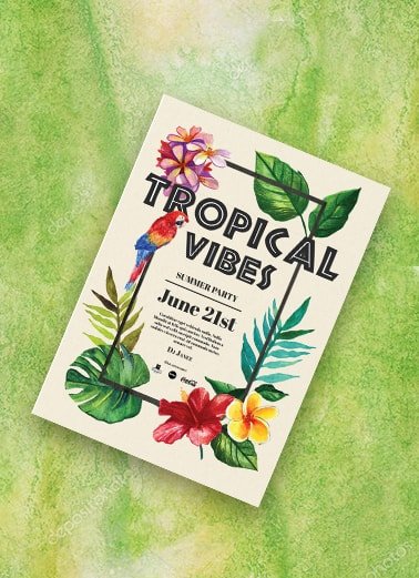 poster-design tropical vibes summer party