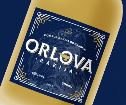 orlova rakija etikettengestaltung für schnaps