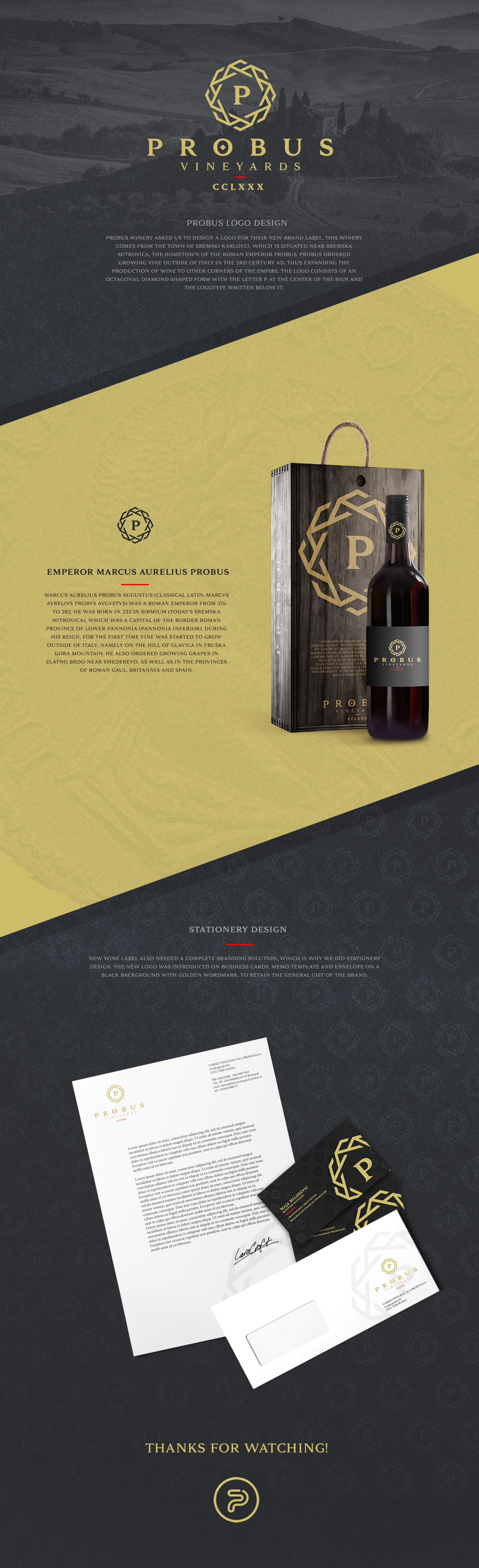Etikette-Design Probus Wein