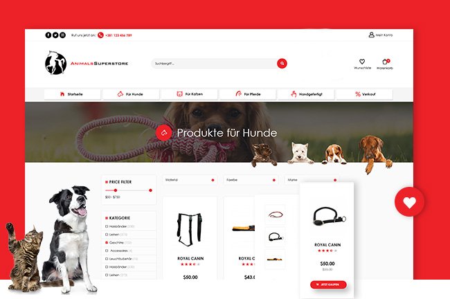 eCommerce entwicklung animal-superstore
