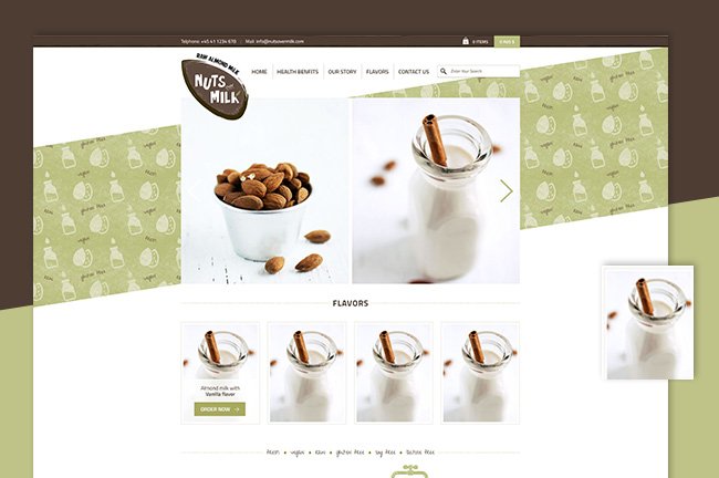 mandelmilch aus nüssen ui/ux entwicklung