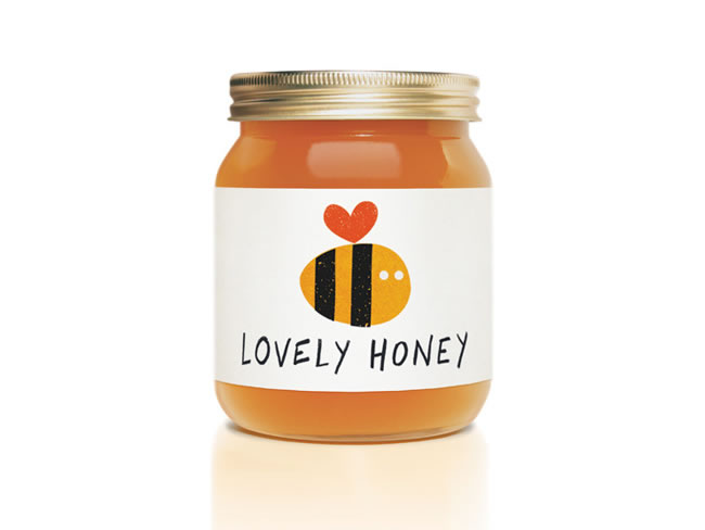 Etiketten für Honig lovely honey 1