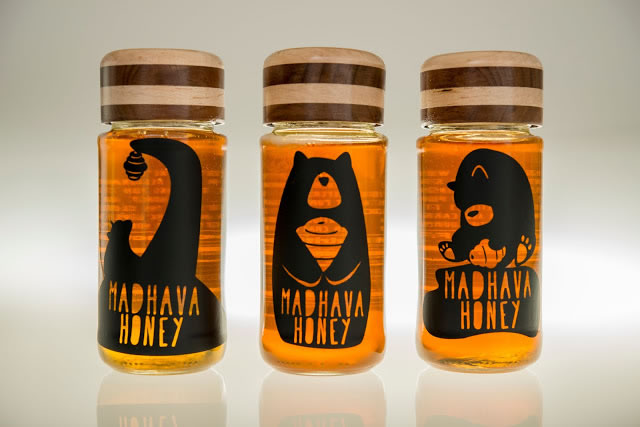 Etiketten für Honig madhava honey rebrand 1