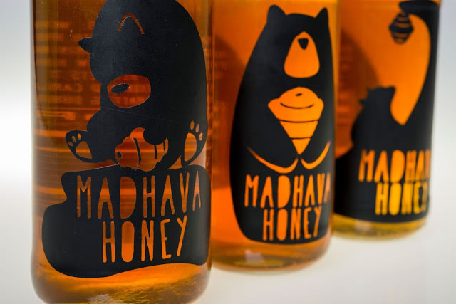 Etiketten für Honig madhava honey rebrand 4