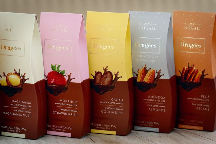 Verpackung von Süßwarenerzeugnissen inspirierende Ideen Nugali dragees