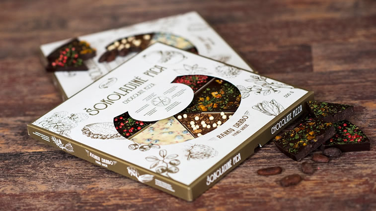 VVerpackung von Süßwarenerzeugnissen inspirierende Ideen Ruta Chocolate Pizza