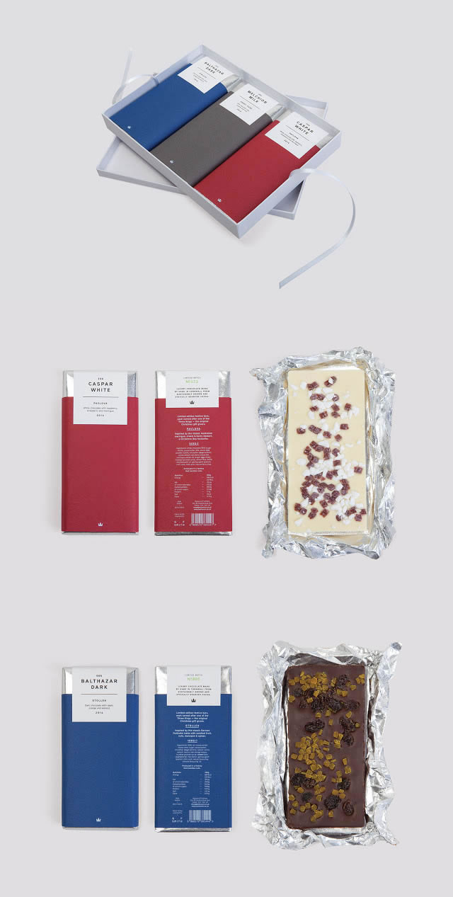 VVerpackung von Süßwarenerzeugnissen inspirierende Ideen Three kings chocolate