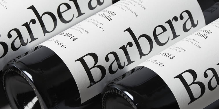 Design Etiketten fuer Weine barbera marrone sofia