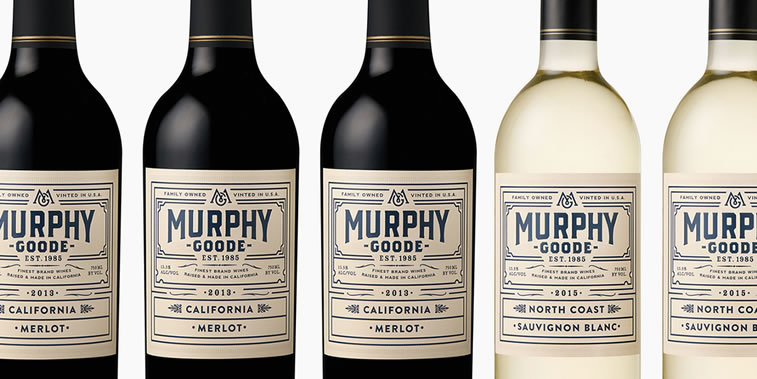 Design-Etiketten für Weine murphy goode