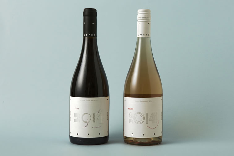 Design-Etiketten für Weine vinos frios 2014