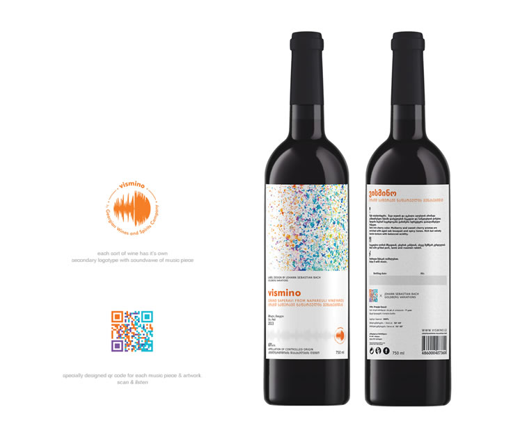Design-Etiketten für Weine vismino 3