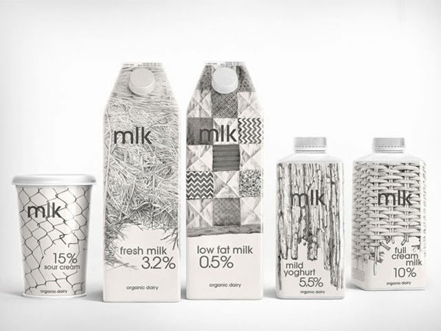 Kreative Milchverpackungen Beispiele 24