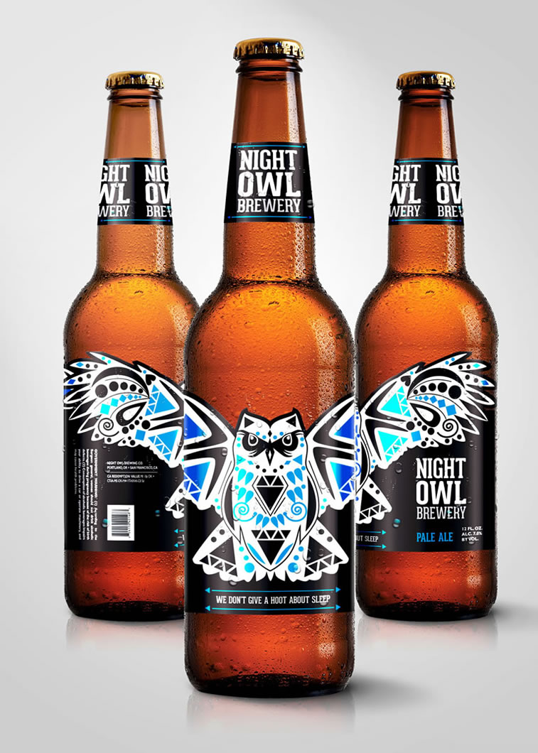 bierverpackung design Night Owl Brewery