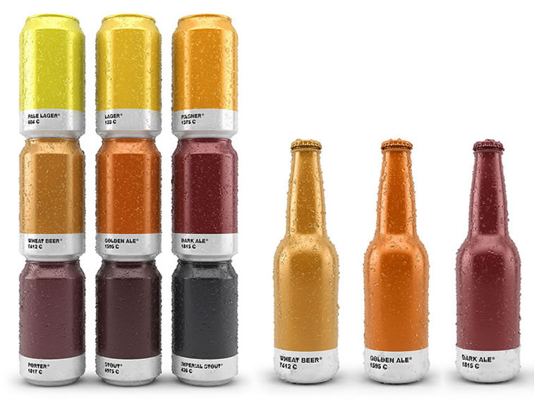 bierverpackung design pantone bier