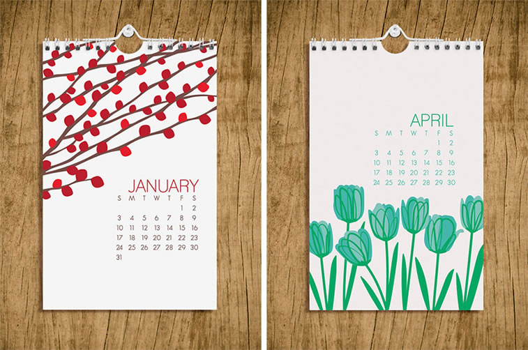 Kreative Beispiele für Kalender-Design 11