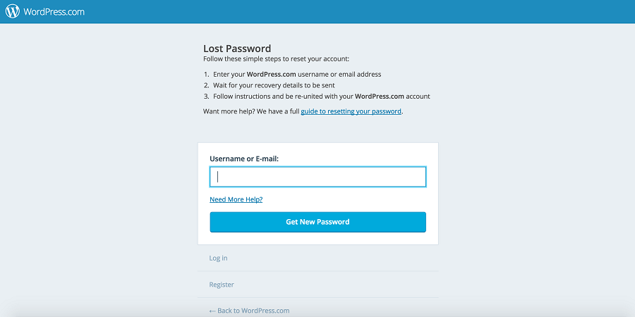 wordpress-lost-password