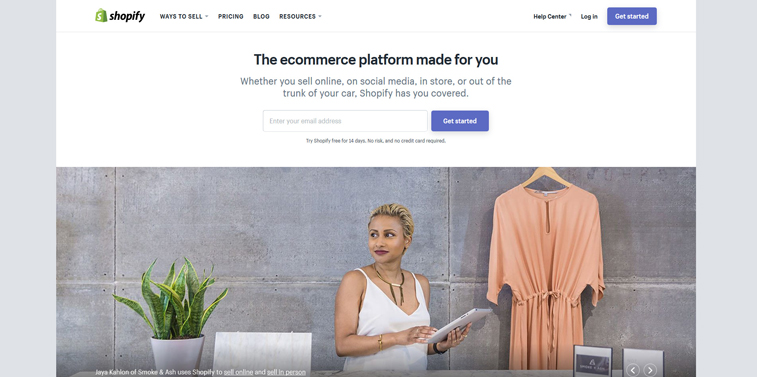 Shopify-homepage