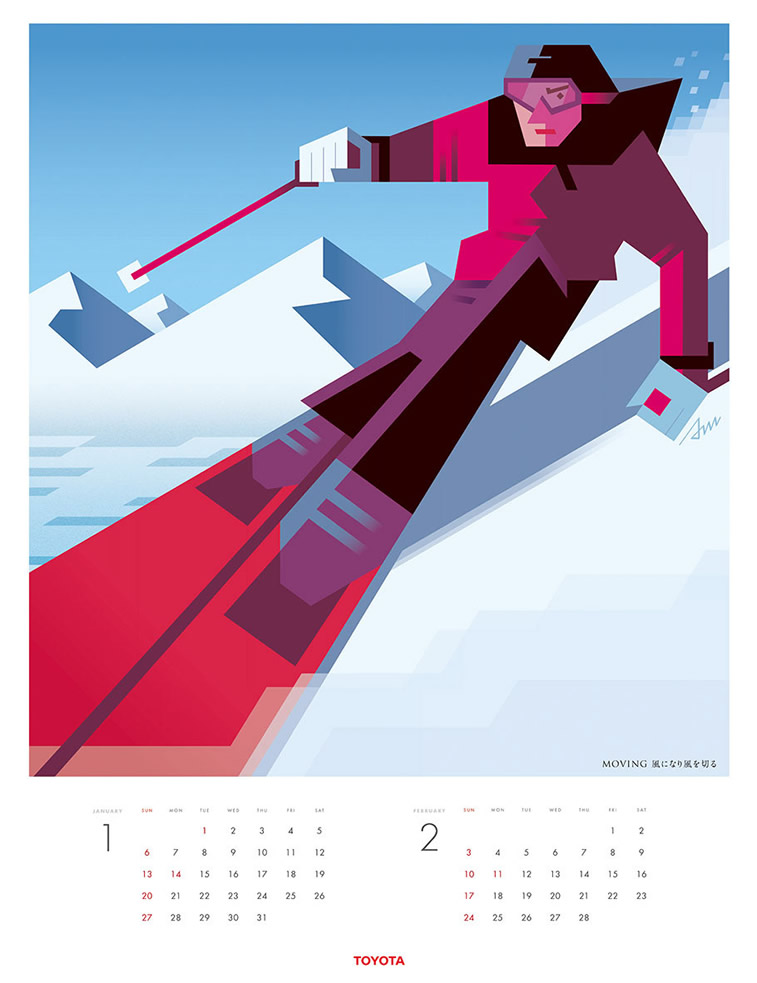 Takahashi toyota calendar design