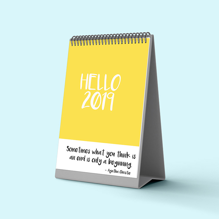 Inspirative Design-Kalender Beispiele für das Jahr 2019