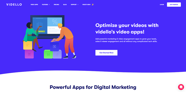 Vidello homepage illustrationen