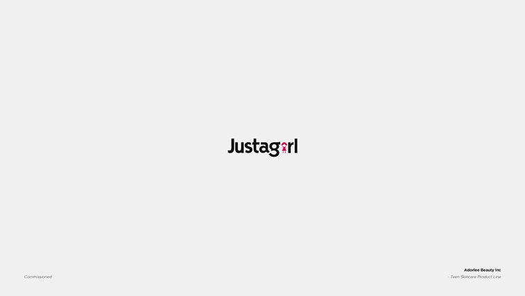 Justagirl multiple logo design