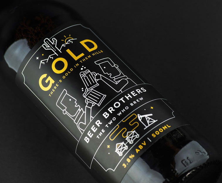 bier verpackungsdesign beerbros gold