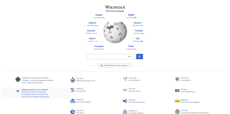 Wikipedia 2018