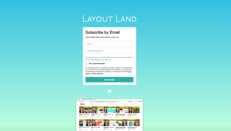 Layout land newsletter