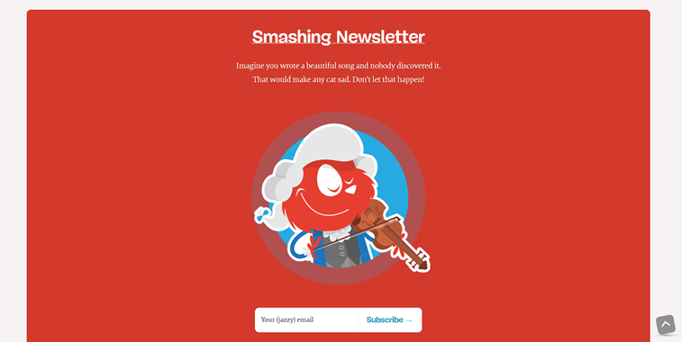 Smashing newsletter anmeldung