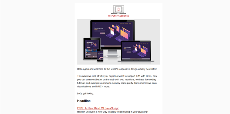 responsive design newsletter