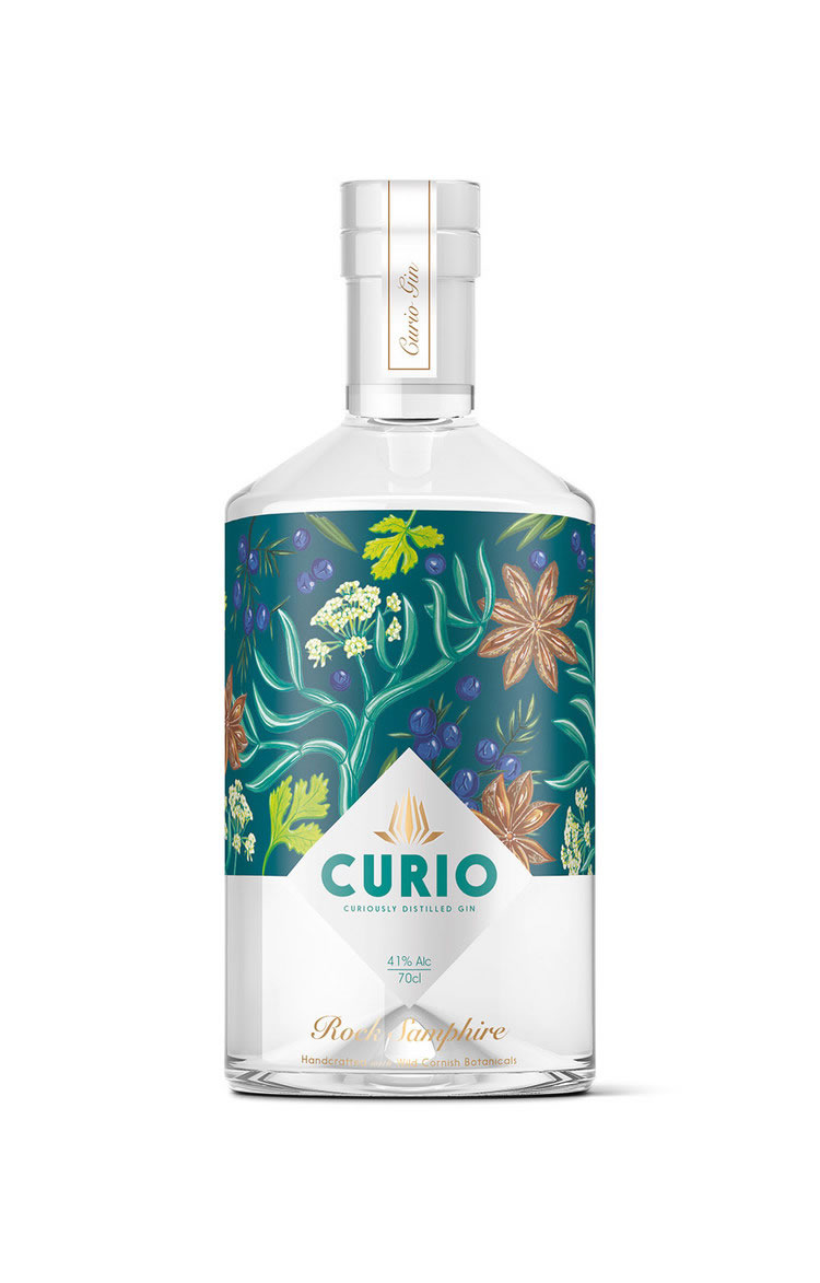 etikettendesign curio spirits
