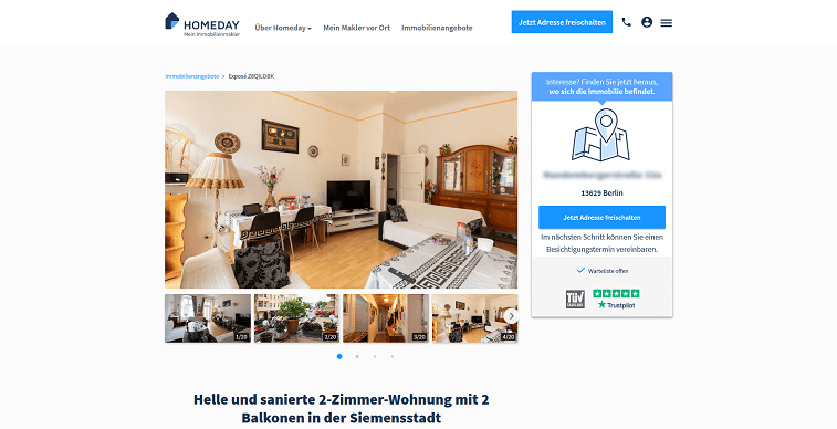 homeday.de einzelne wohnung