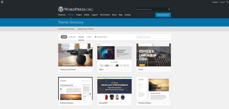 Populäre WordPress Themen