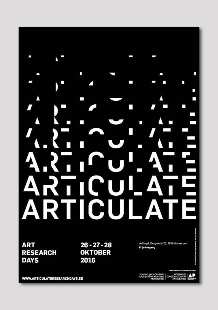 Articulate poster by Zoë Kerckhofa und Anaïs Cuillier