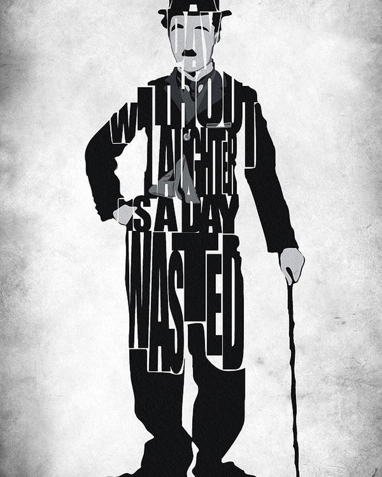 Charlie Chaplin Typografieposter