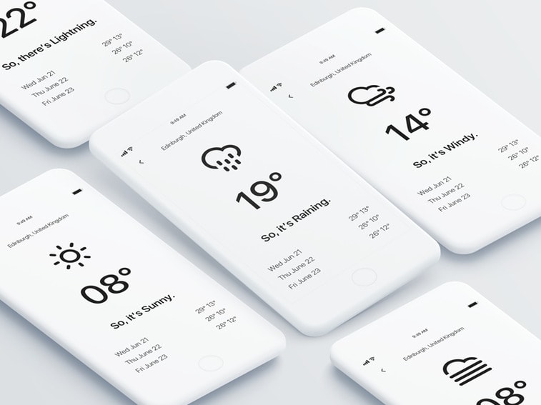 Minimalism weather app