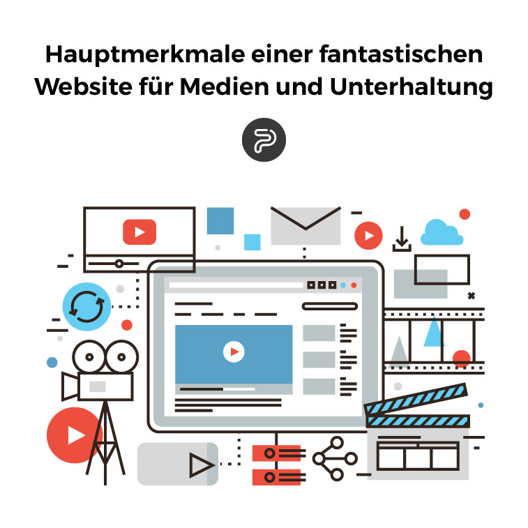 Hauptmerkmale einer fantastischen Website für Medien und Unterhaltung