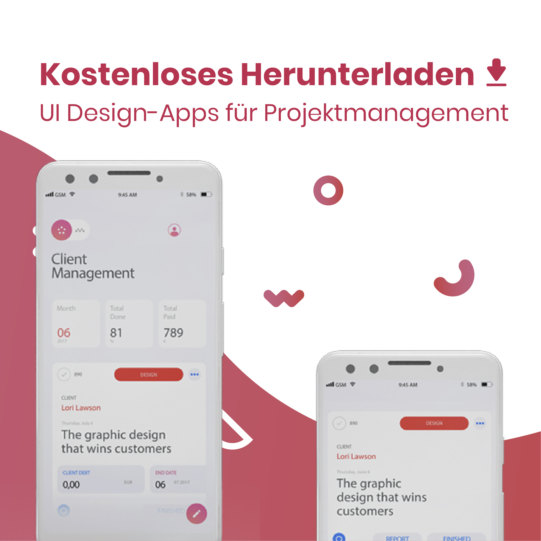 UI Design-Apps für Projektmanagement – kostenloses Herunterladen